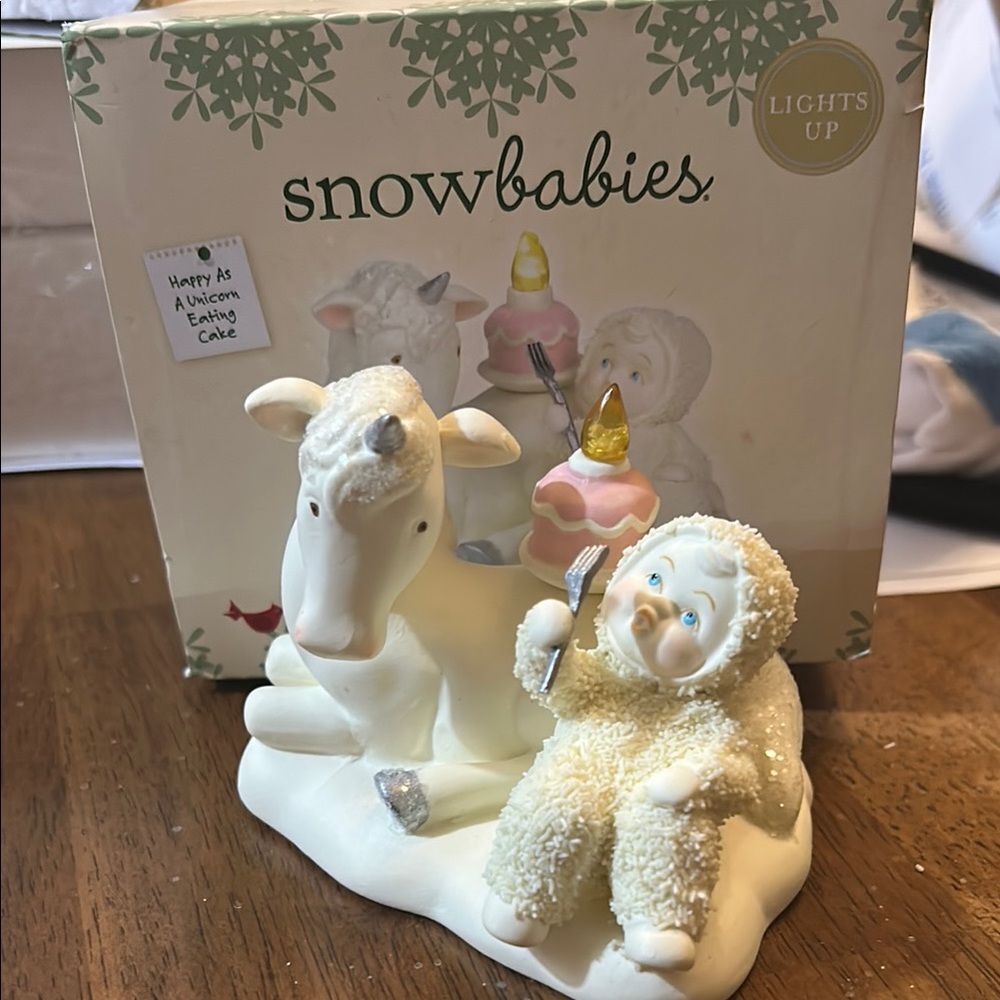 Snowbabies Unicorn and Baby Figuring